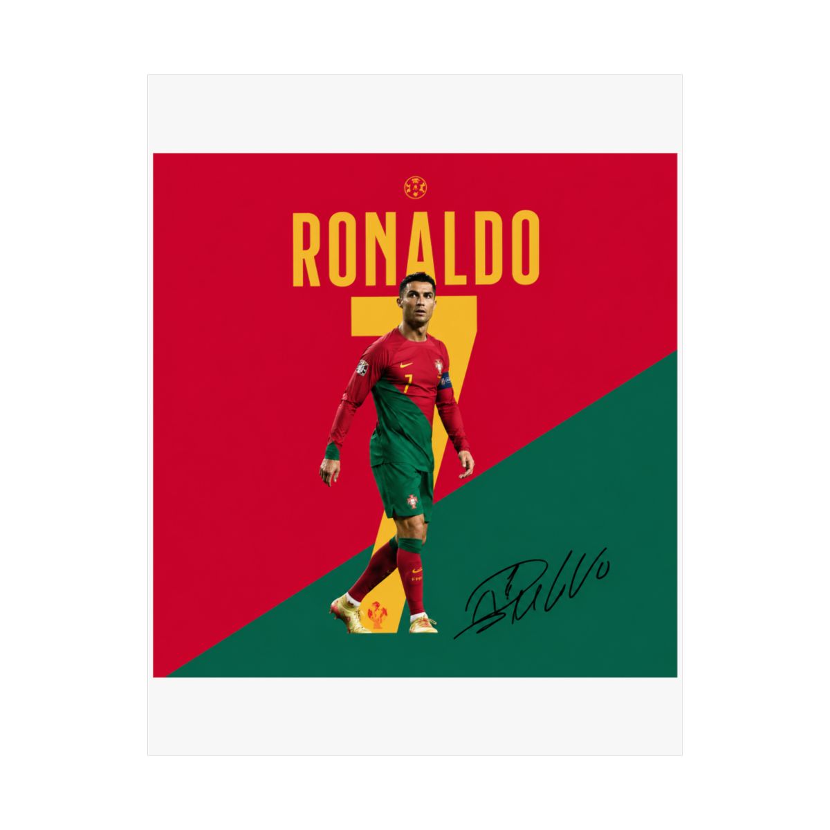 Cristiano Ronaldo Football Photo Poster