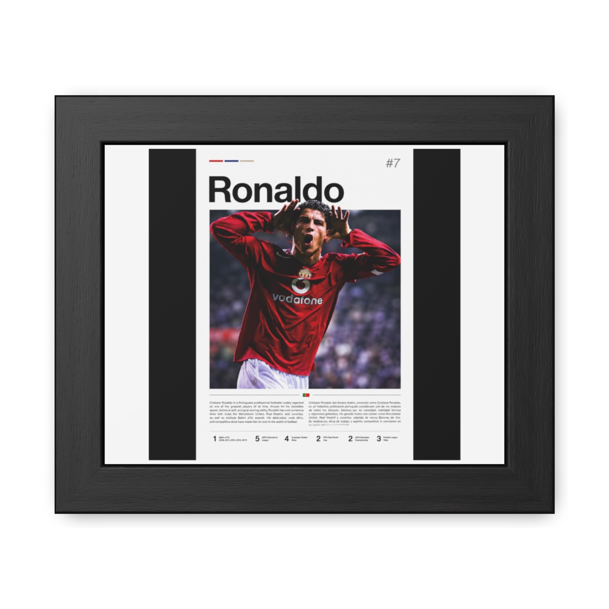 Cristiano Ronaldo Goal Celebration Framed Poster