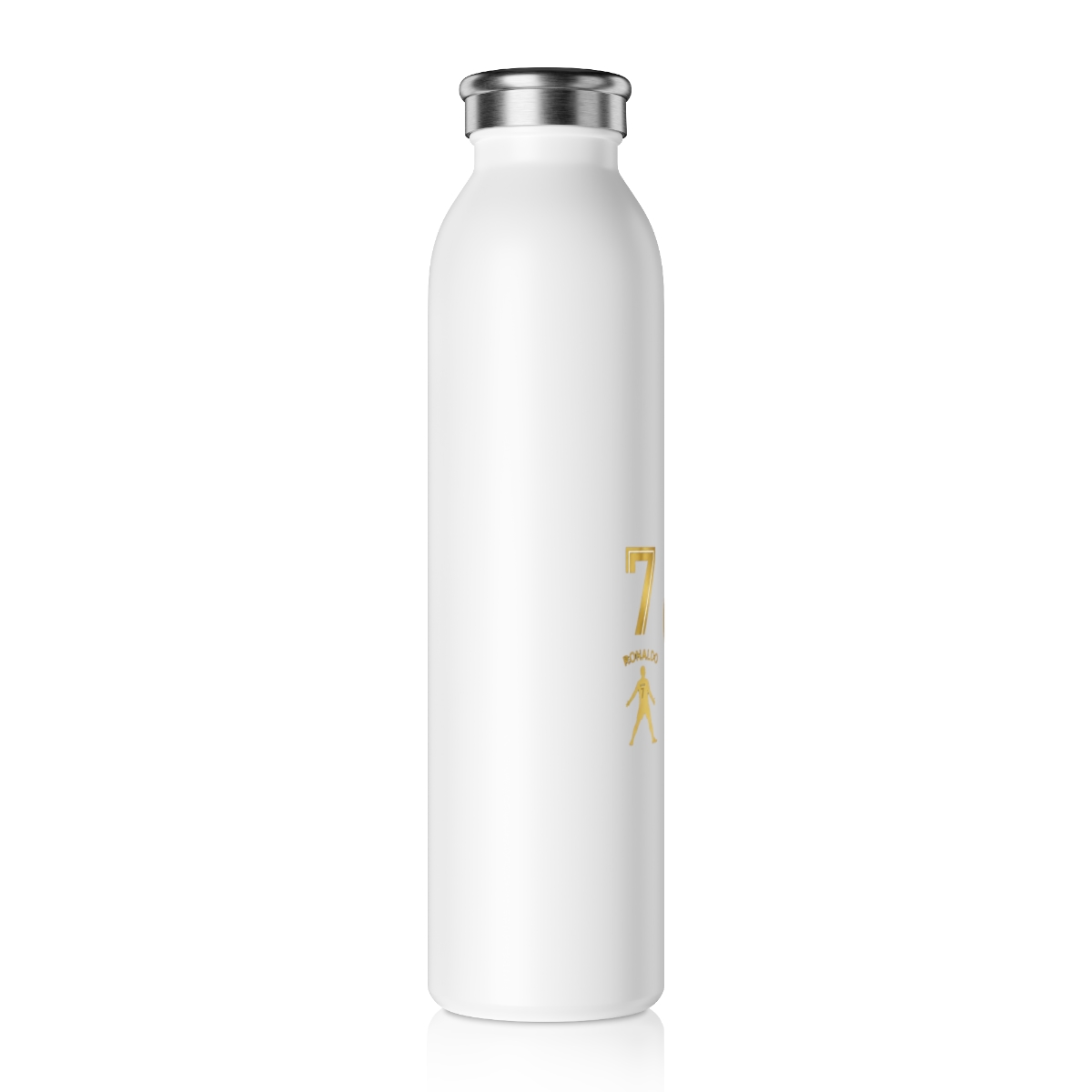 Ronaldo Stainless Steel Water Bottle with Straw: Soccer Fan Gift