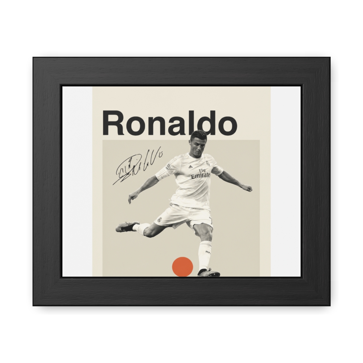 Cristiano Ronaldo Football Kit Framed Poster