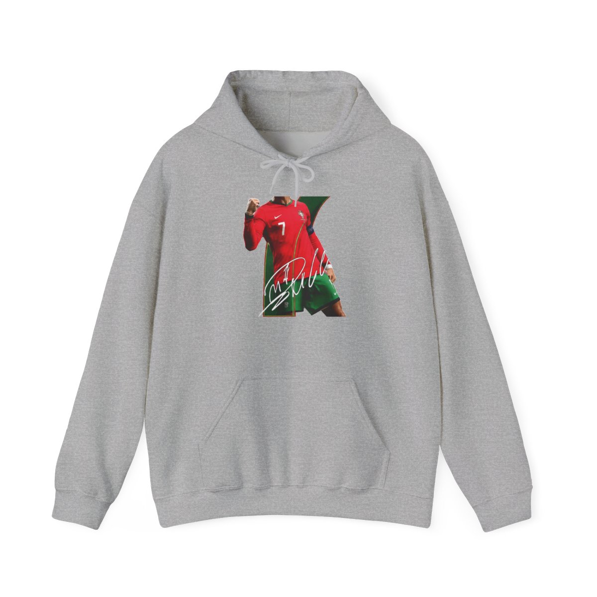 CR7 Red Logo Soccer Player Graphic Hoodie