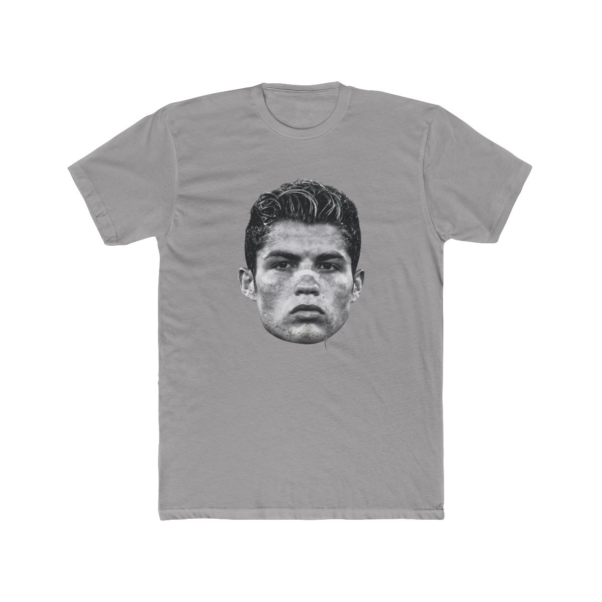 featuring a and white image of a footballer's face. The player's name T-Shirt